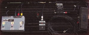 Here's his current pedalboard (VG mag photo â€“ click to see way bigger).
